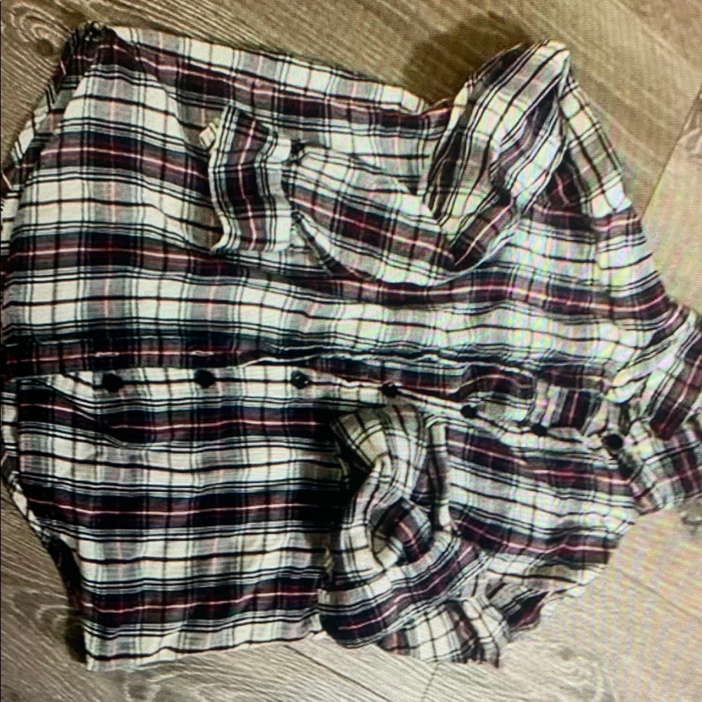 Plaid Button-Up Shirt